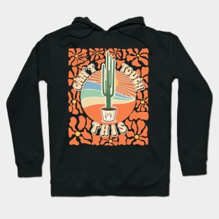 Mothers day plant  lover groovy sarcastic cactus funny Cant touch this Hoodie